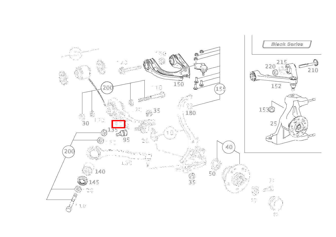 Querlenker VORNE LINKS SL 600 Roadster 230 Querlenker VORNE LINKS SL 600 Roadster 230