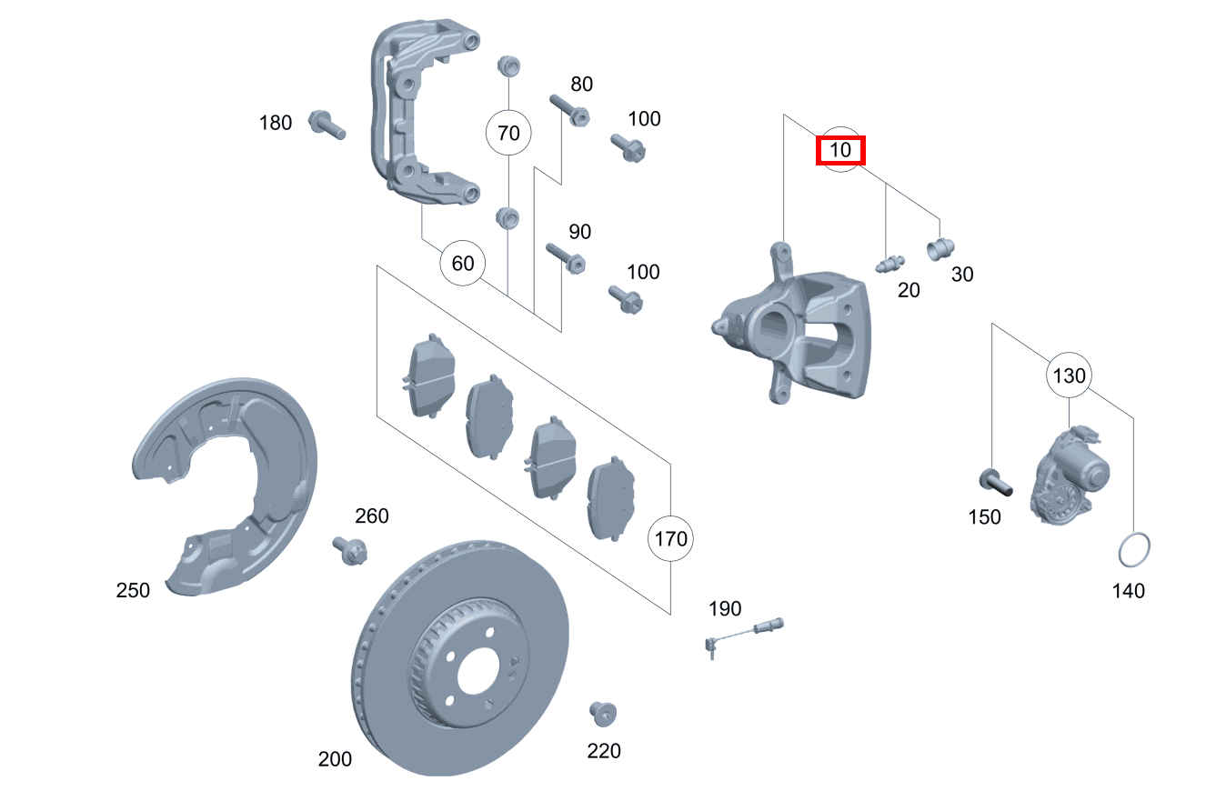 Kolbengehäuse Teilesatz links Mercedes-AMG E 53 4MATIC+ Cabriolet 238 Kolbengehäuse Teilesatz links Mercedes-AMG E 53 4MATIC+ Cabriolet 238