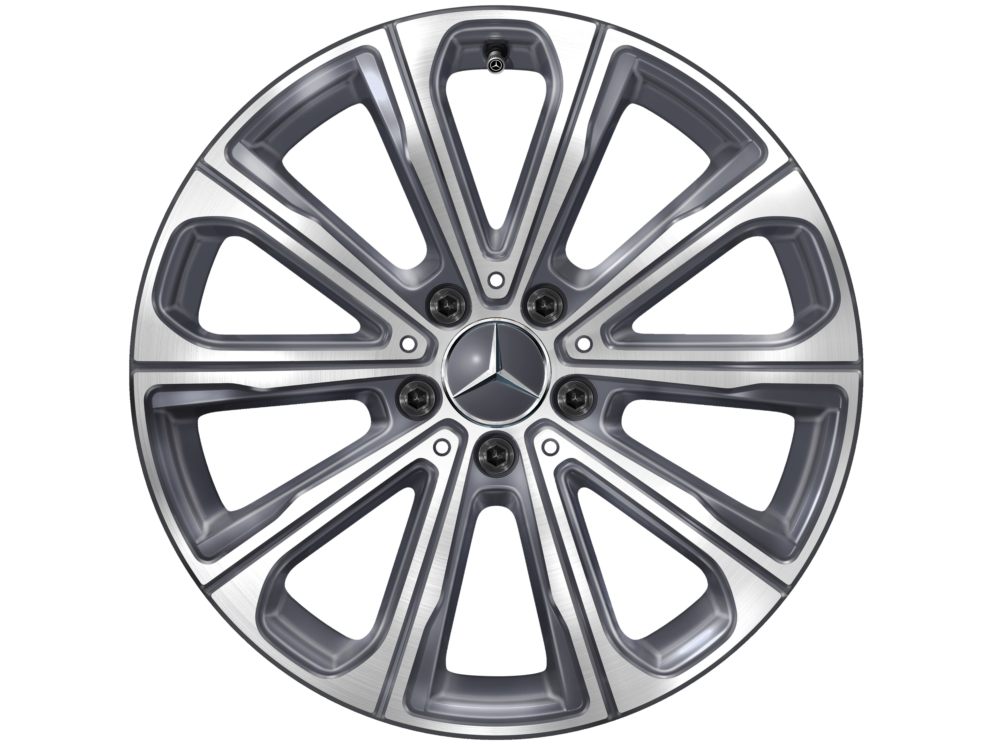 Mercedes-Benz - 10-Speichen-Rad, 18 Zoll 8 J x 18 ET 32,5, tremolit-metallic, glanzgedreht