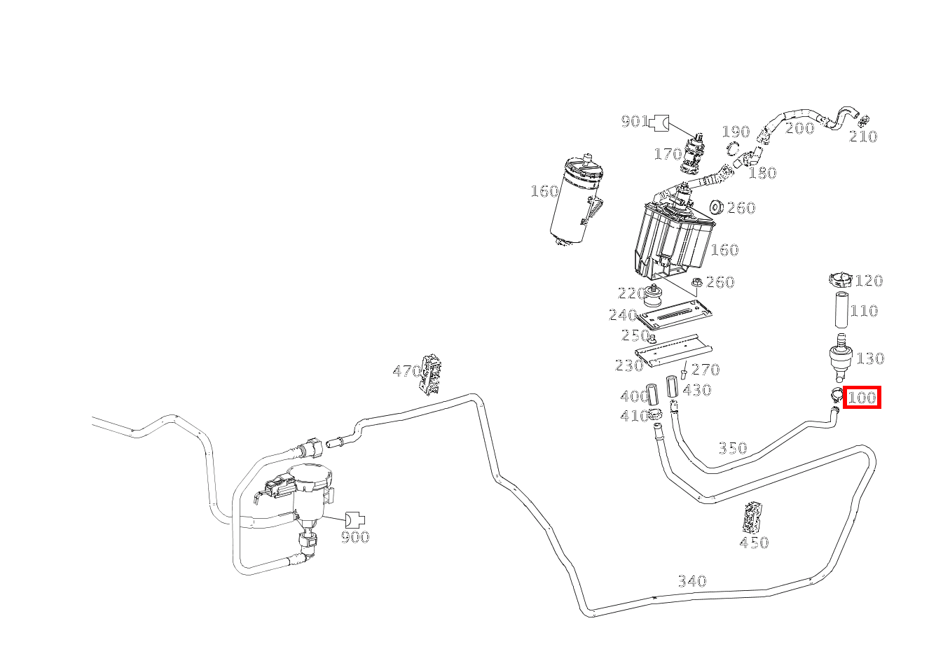 Schlauchschelle Regenerierleitung an Formschlauch; 13-14.5 MM SL65 AMG 231