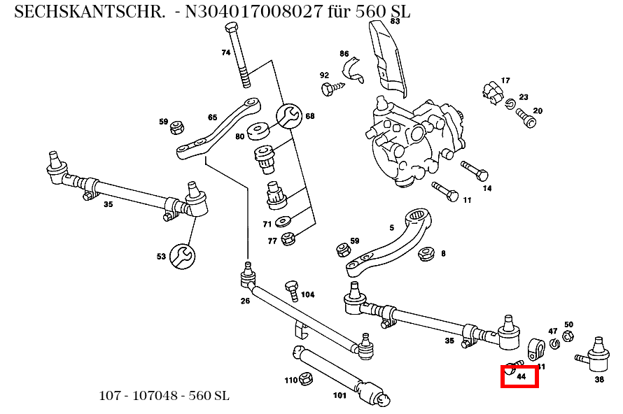 Sechskantschraube 560 SL 107