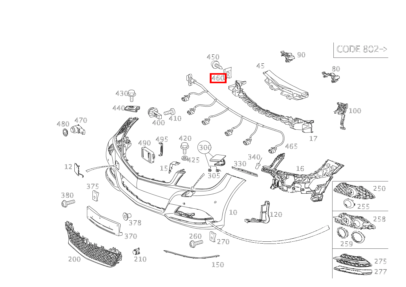CLIPSMUTTER BLECHSCHRAUBE Stoßfänger an Halter Motorraumverkleidung C 180 205