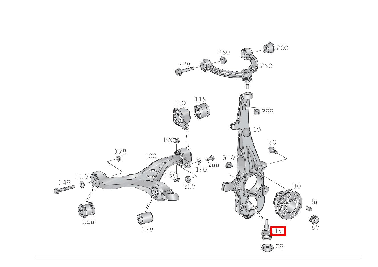 TRAGGELENK ACHSSCHENKEL RECHTS GLE 350 4MATIC 166