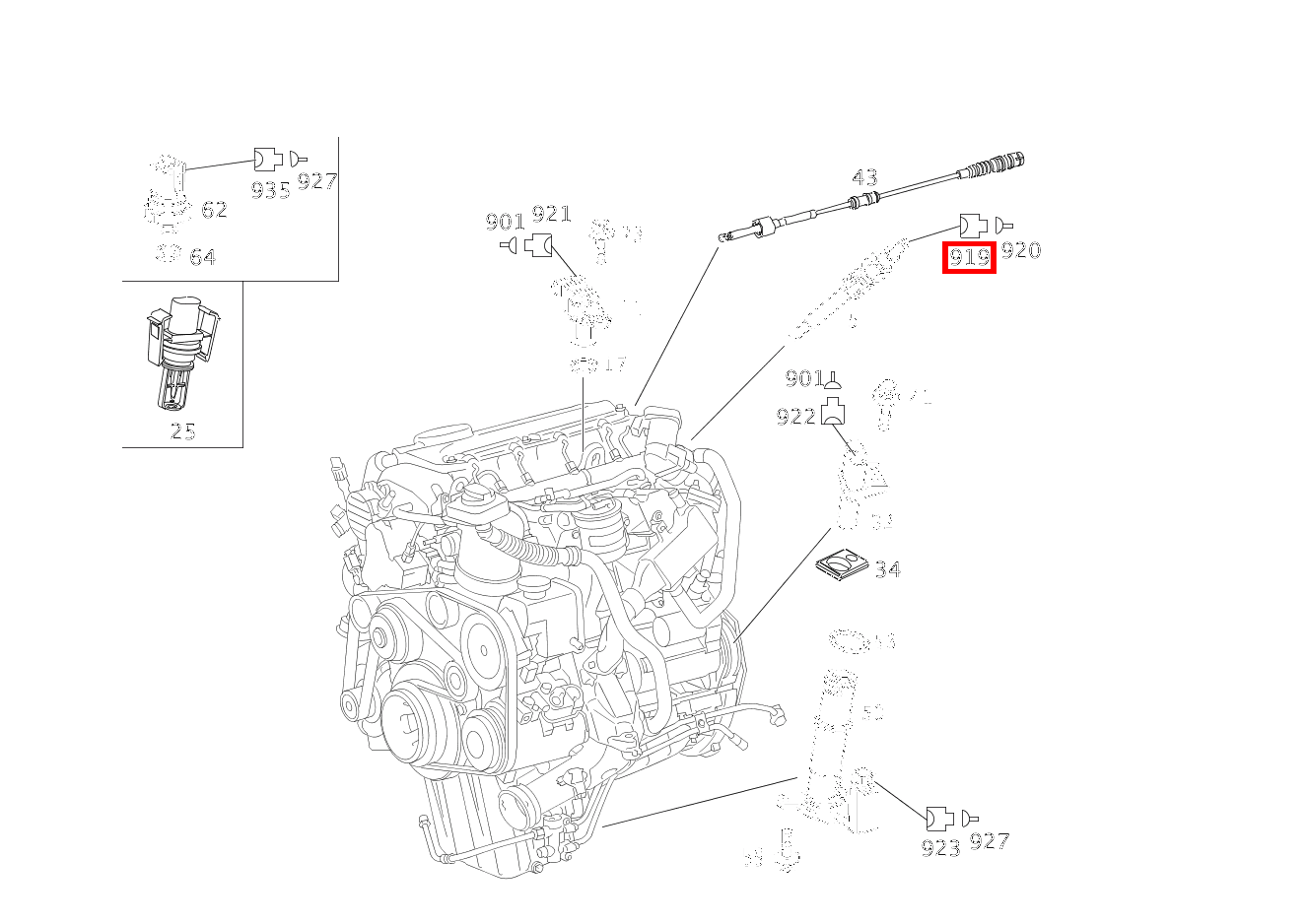 Steckhülsengehäuse GLUEHKERZE R9 906