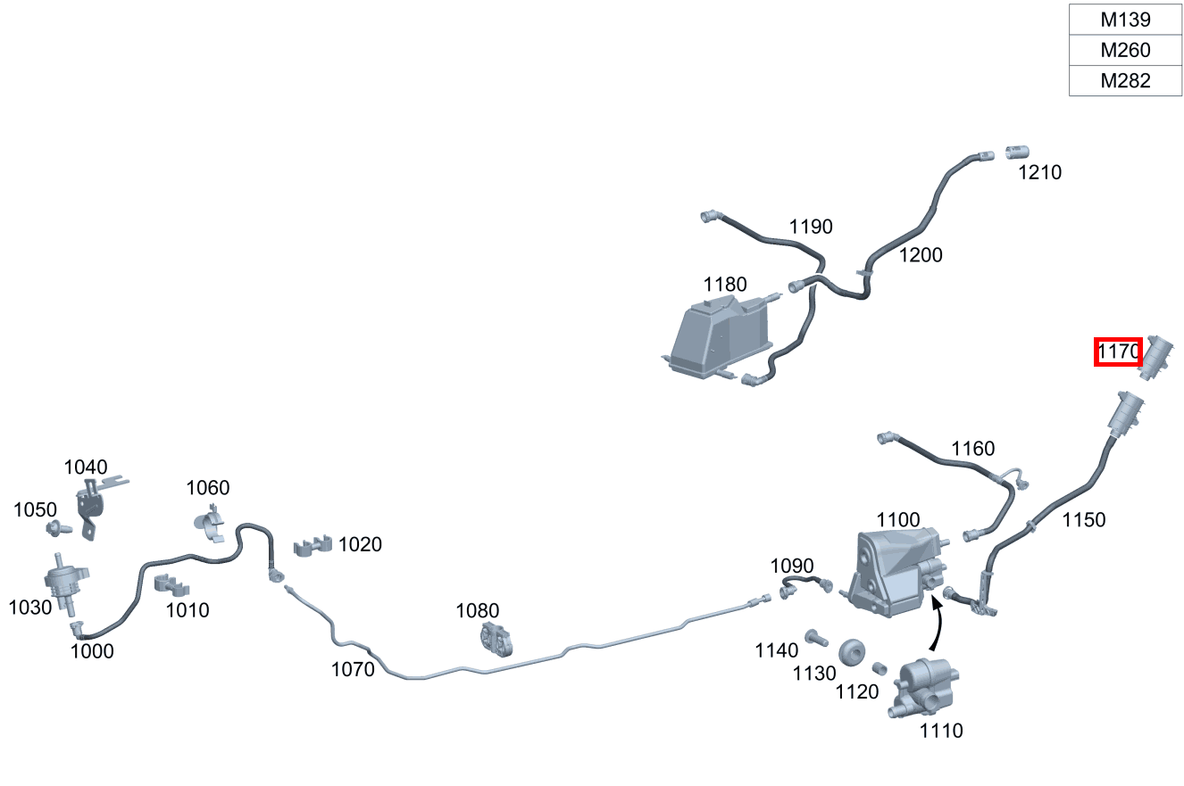 Luftfilter An Entlüftungsleitung Mercedes-AMG GLA 45 S 4MATIC+ 247 Luftfilter An Entlüftungsleitung Mercedes-AMG GLA 45 S 4MATIC+ 247