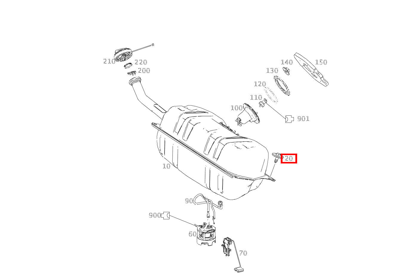 Verschlussschraube Behälter an Karosserie SL65 AMG 231