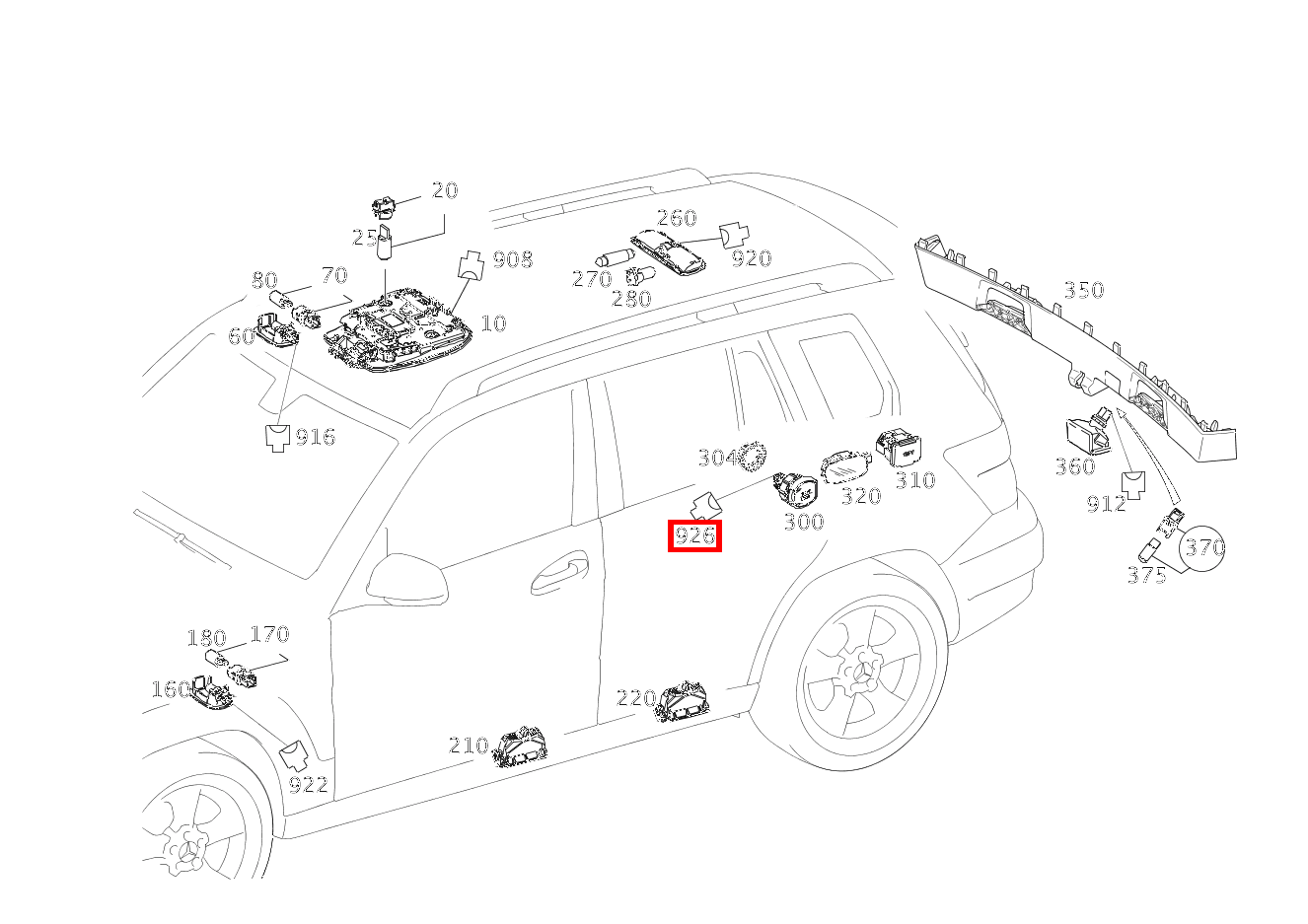 Stecker STECKDOSE LADERAUM X58/4; 3-PIN WDF2 GLK 350 4MATIC 204