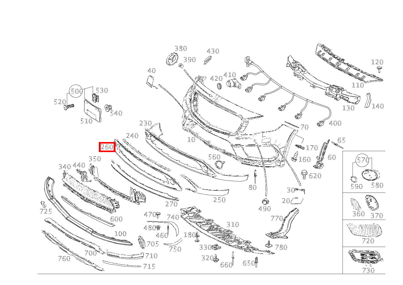 Abdeckung Stossfänger Mitte GLA250 156 Abdeckung Stossfänger Mitte GLA250 156