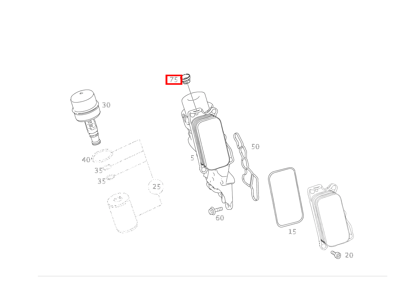Puffer An Ölkühler CLK 500, CLK 550 209