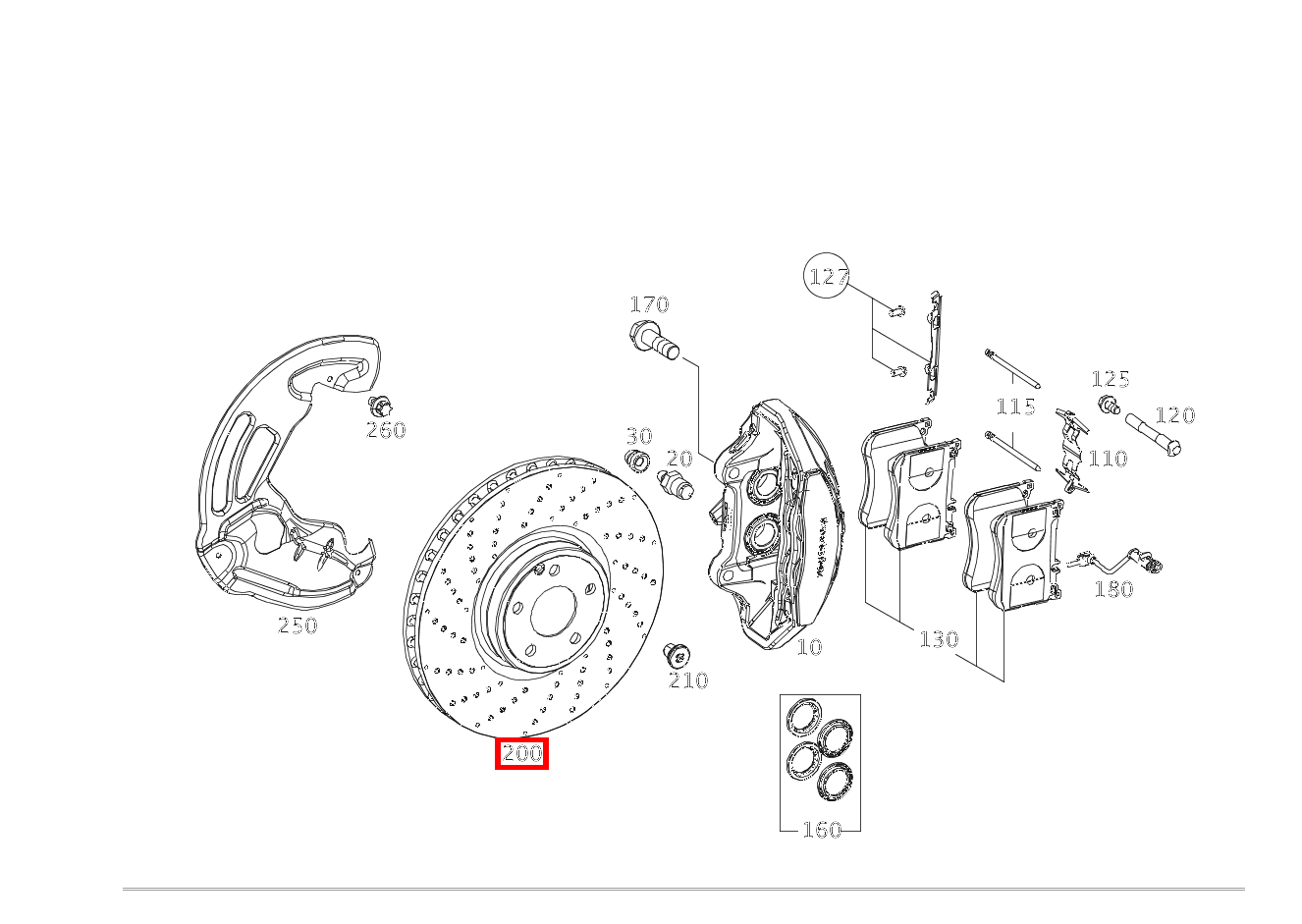 Bremsscheibe belüftet Rechts S 560 4MATIC Limousine lang BCA 222