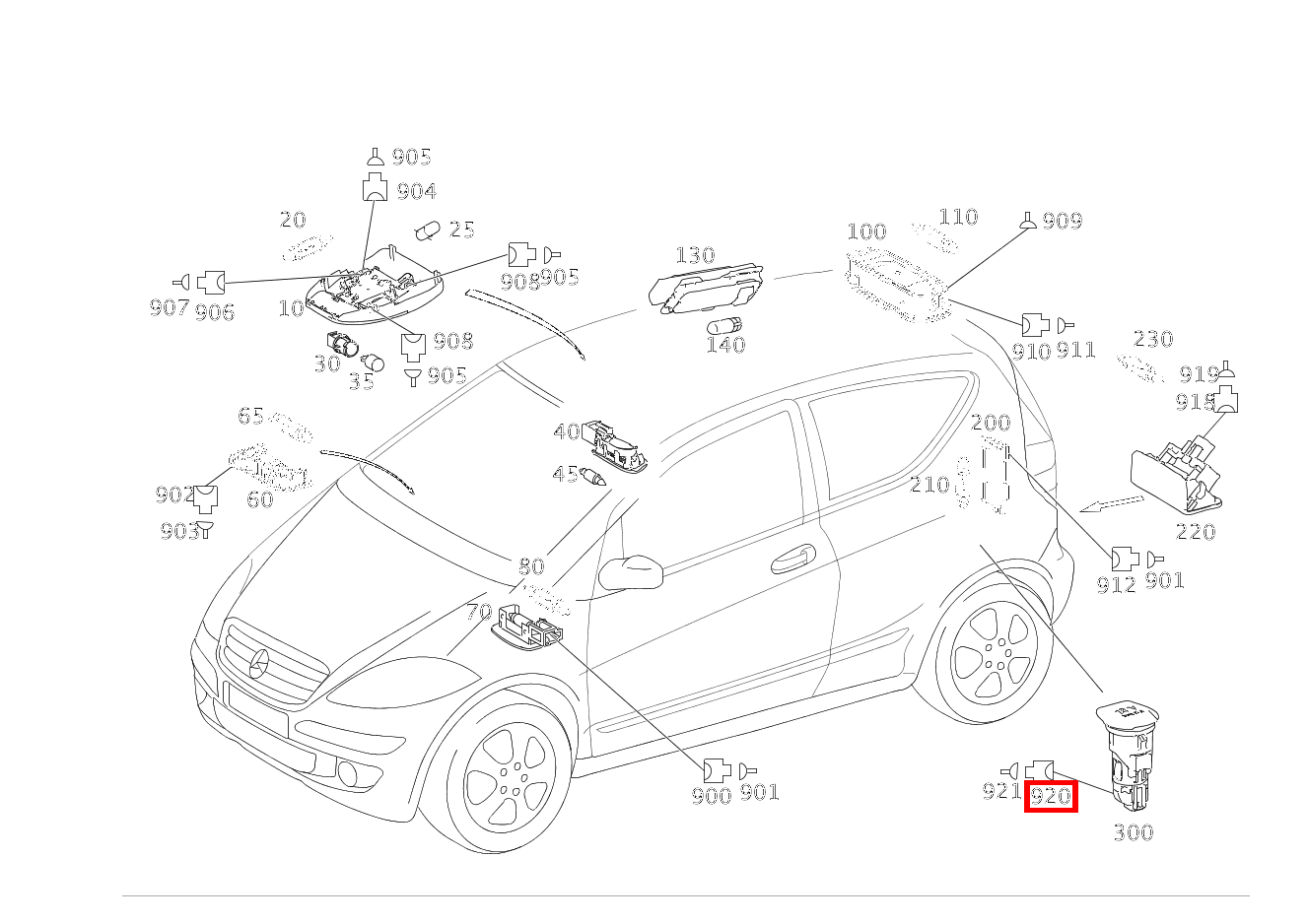 Stecker 3-PIN WDF2 A 200 TURBO COUPE 169