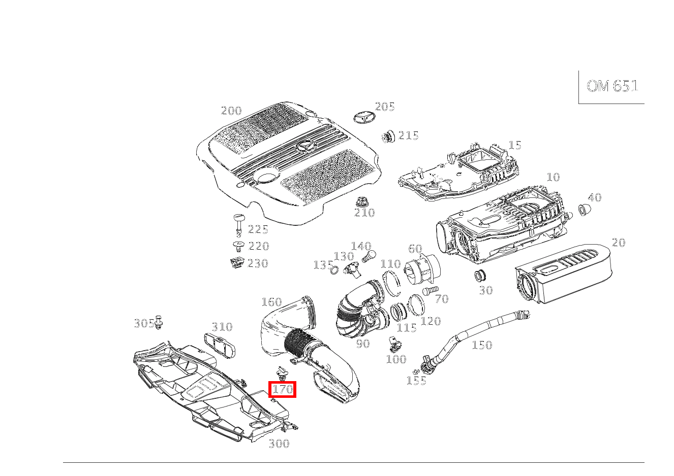 Verschluss LUFTLEITUNG AN QUERTRAEGER OBEN E 200 CDI Limousine 213