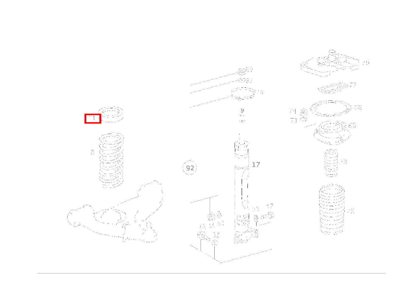 Schraubenfederbeilage BEI BLAU GEKENNZEICHNETER FEDER 1 (8 MM) E 63 AMG Cabrio 124