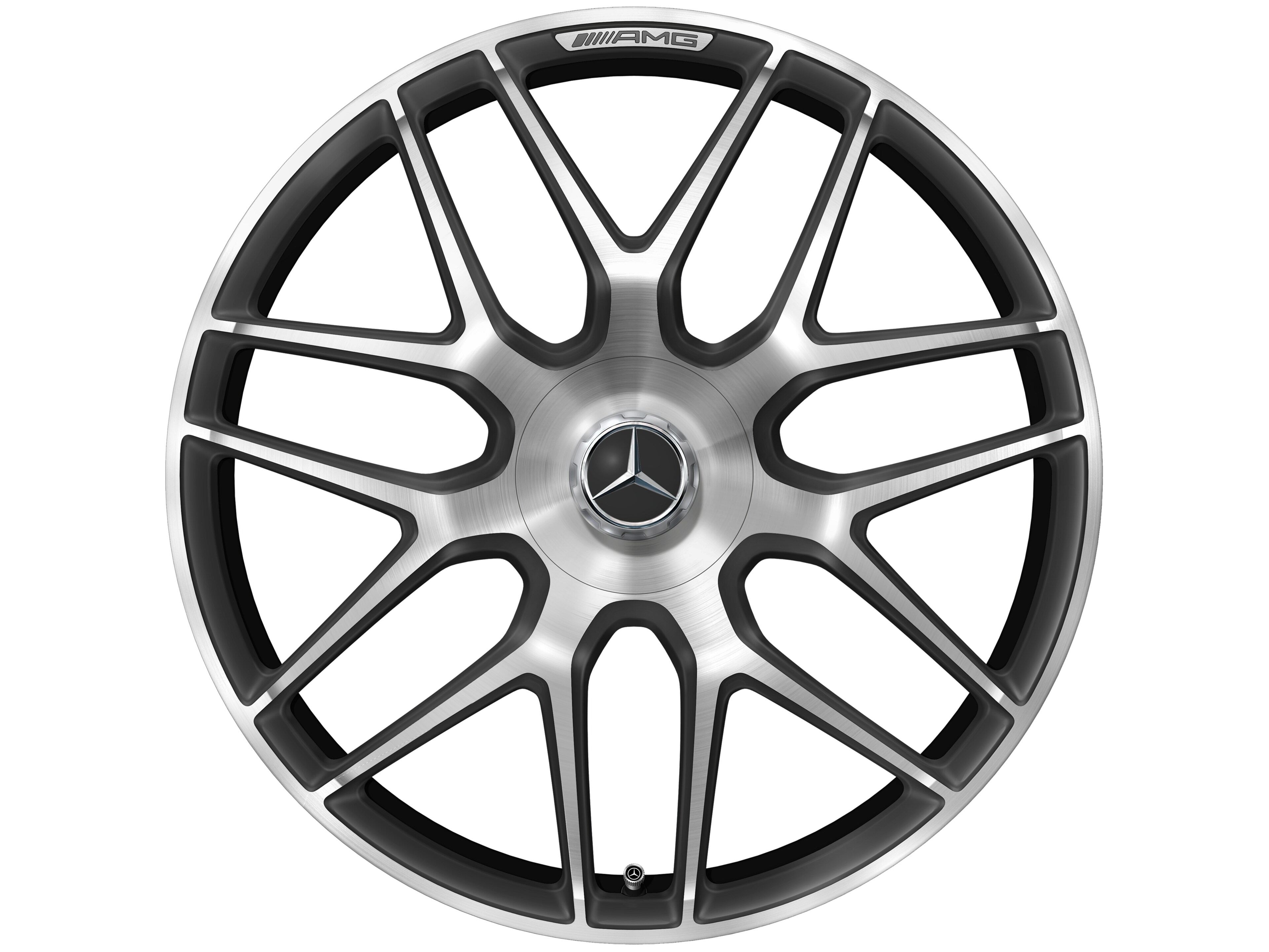 AMG Schmiederad Kreuzspeichen-Design, 21 Zoll, 11,5 J x 21 ET 30, schwarz matt