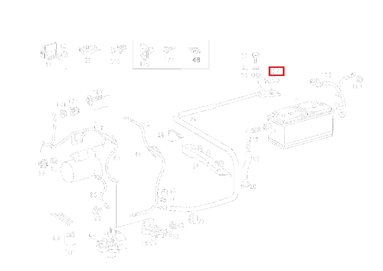 Schutzkappe BATTERIE-PLUSPOL CLK 55 AMG CABR. 208 Schutzkappe BATTERIE-PLUSPOL CLK 55 AMG CABR. 208
