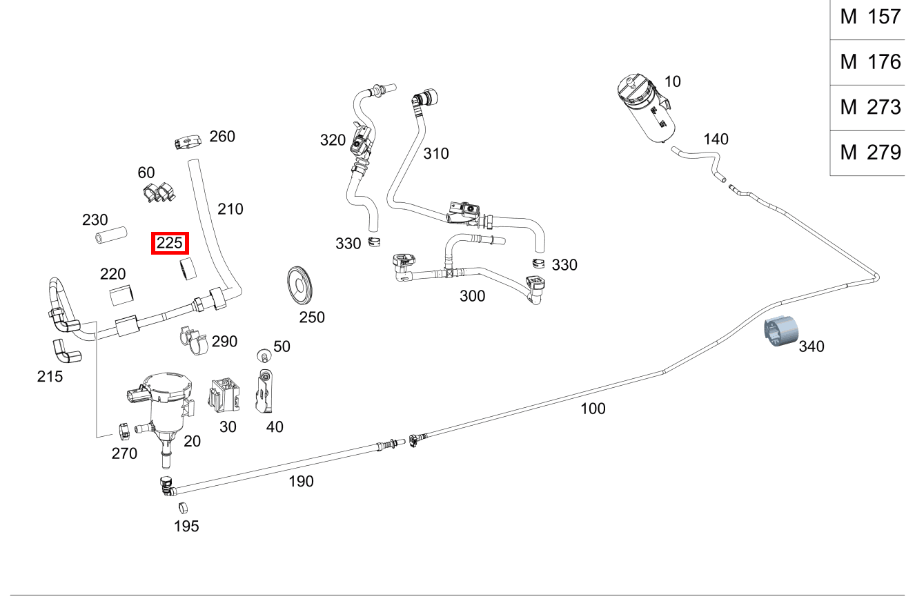 Gummiring LEITUNG Mercedes-AMG G 63 463