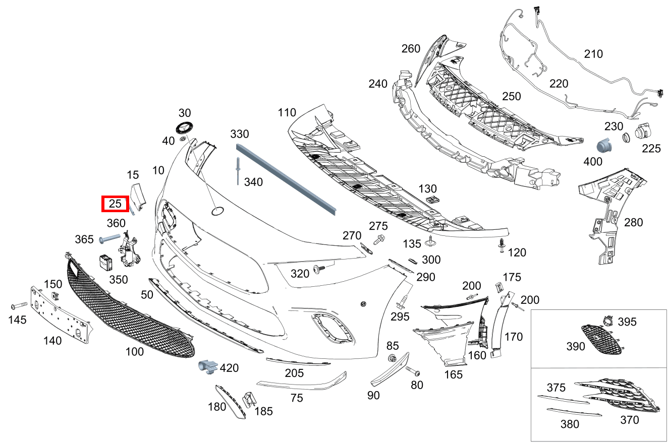 ABDECKUNG ABSCHLEPPOESE Abschleppöse Unterteil A 200 Limousine 177 ABDECKUNG ABSCHLEPPOESE Abschleppöse Unterteil A 200 Limousine 177