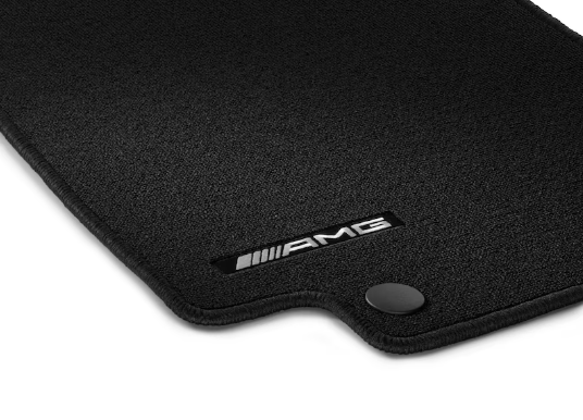 AMG Fußmatten in Kurzschlingenoptik, Satz, 4-teilig, mit gesticktem AMG-Logo AMG Fußmatten in Kurzschlingenoptik, Satz, 4-teilig, mit gesticktem AMG-Logo