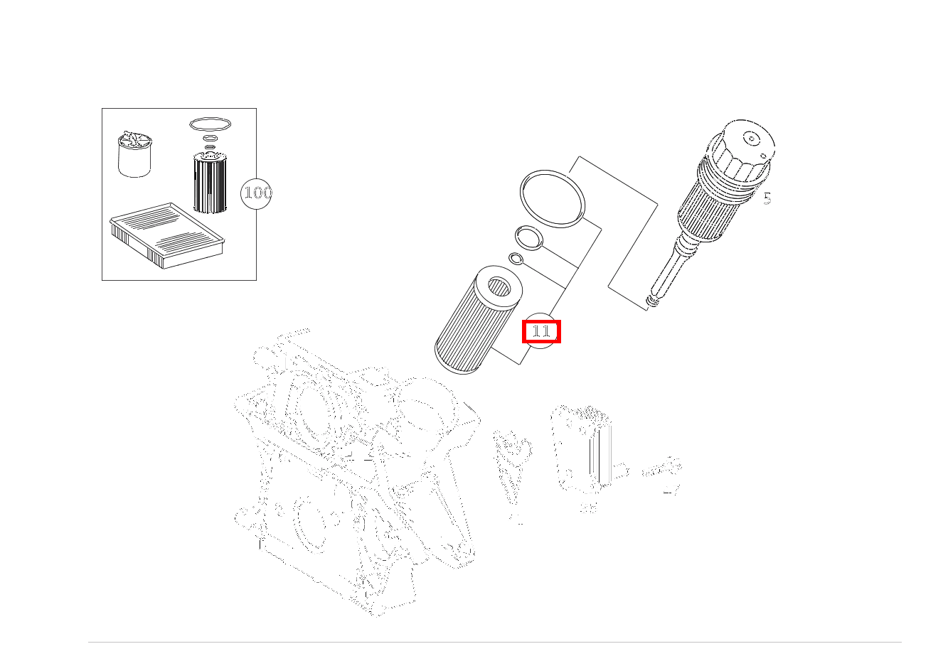 Teilesatz Filtereinsatz 906