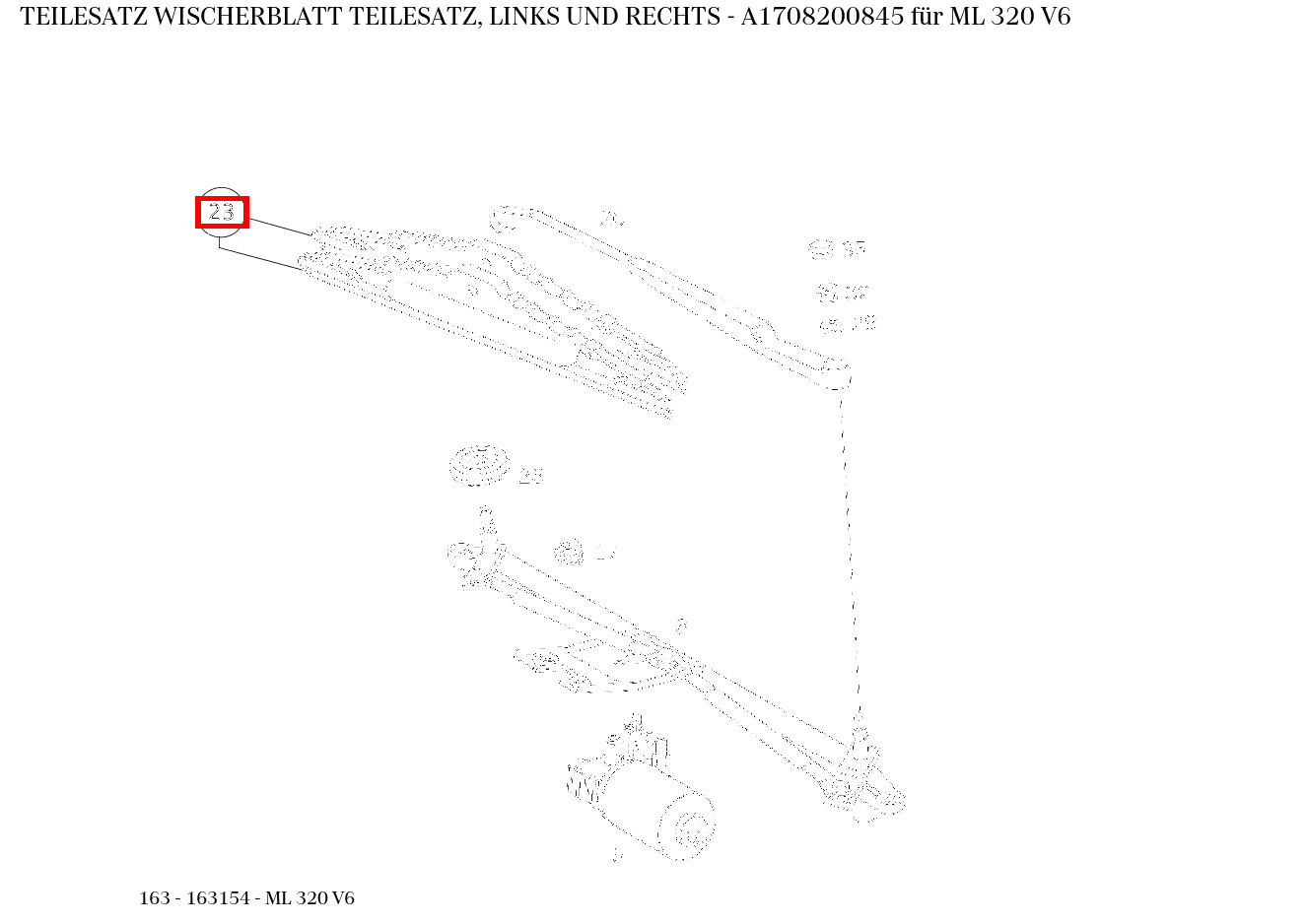 Teilesatz Wischerblatt TEILESATZ, LINKS UND RECHTS ML 320 V6 163