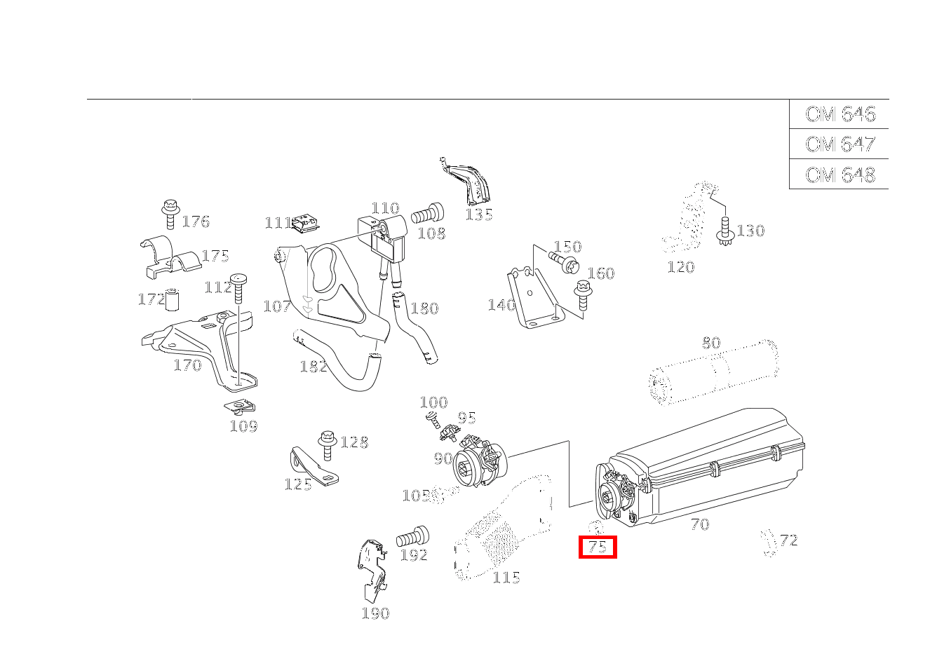 Lager LUFTFILTER,HINTEN E 220 CDI T-Modell 212