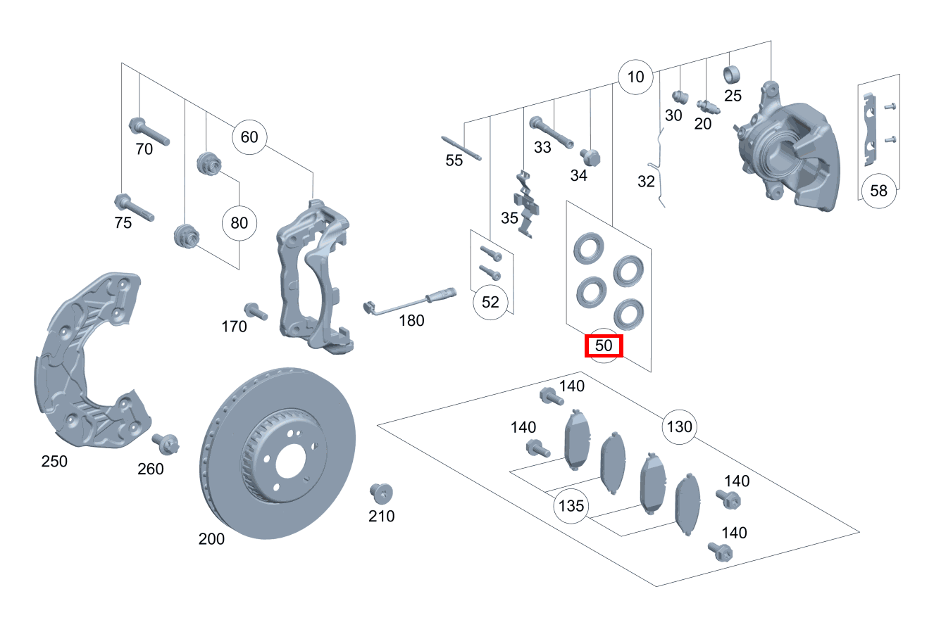 Teilesatz Manschette Für Bremssattel links und rechts Mercedes-AMG C 43 4MATIC Cabriolet 205 Teilesatz Manschette Für Bremssattel links und rechts Mercedes-AMG C 43 4MATIC Cabriolet 205