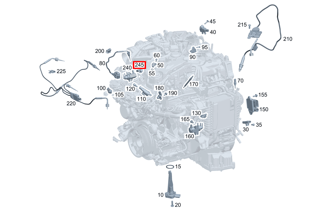 Sechsrundschraube Druckwandler an Halter; M6X20 GLC 300 d 4MATIC Coupé 253