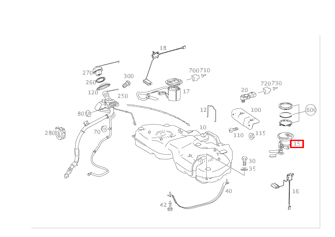 Kraftstofffilter R 500/550 L 4MATIC 251 Kraftstofffilter R 500/550 L 4MATIC 251