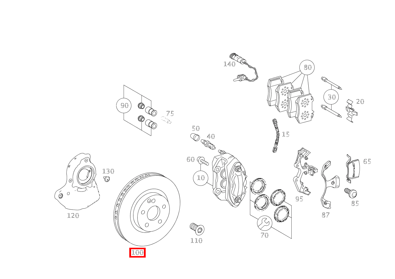 Bremsscheibe Vorn rechts S 63 AMG 221 Bremsscheibe Vorn rechts S 63 AMG 221
