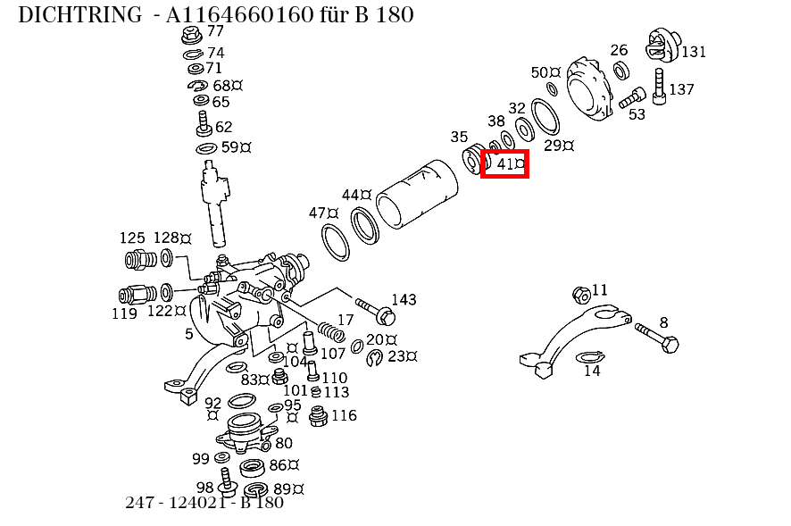 Dichtring B 180 247 Dichtring B 180 247