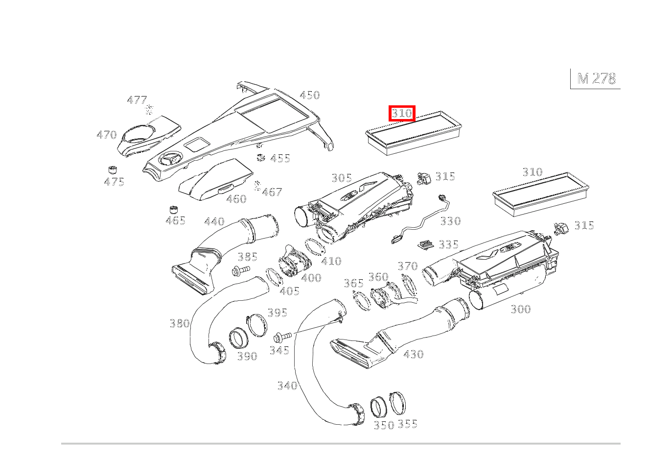 Luftfiltereinsatz Rechts S 500 MAYBACH 222 Luftfiltereinsatz Rechts S 500 MAYBACH 222