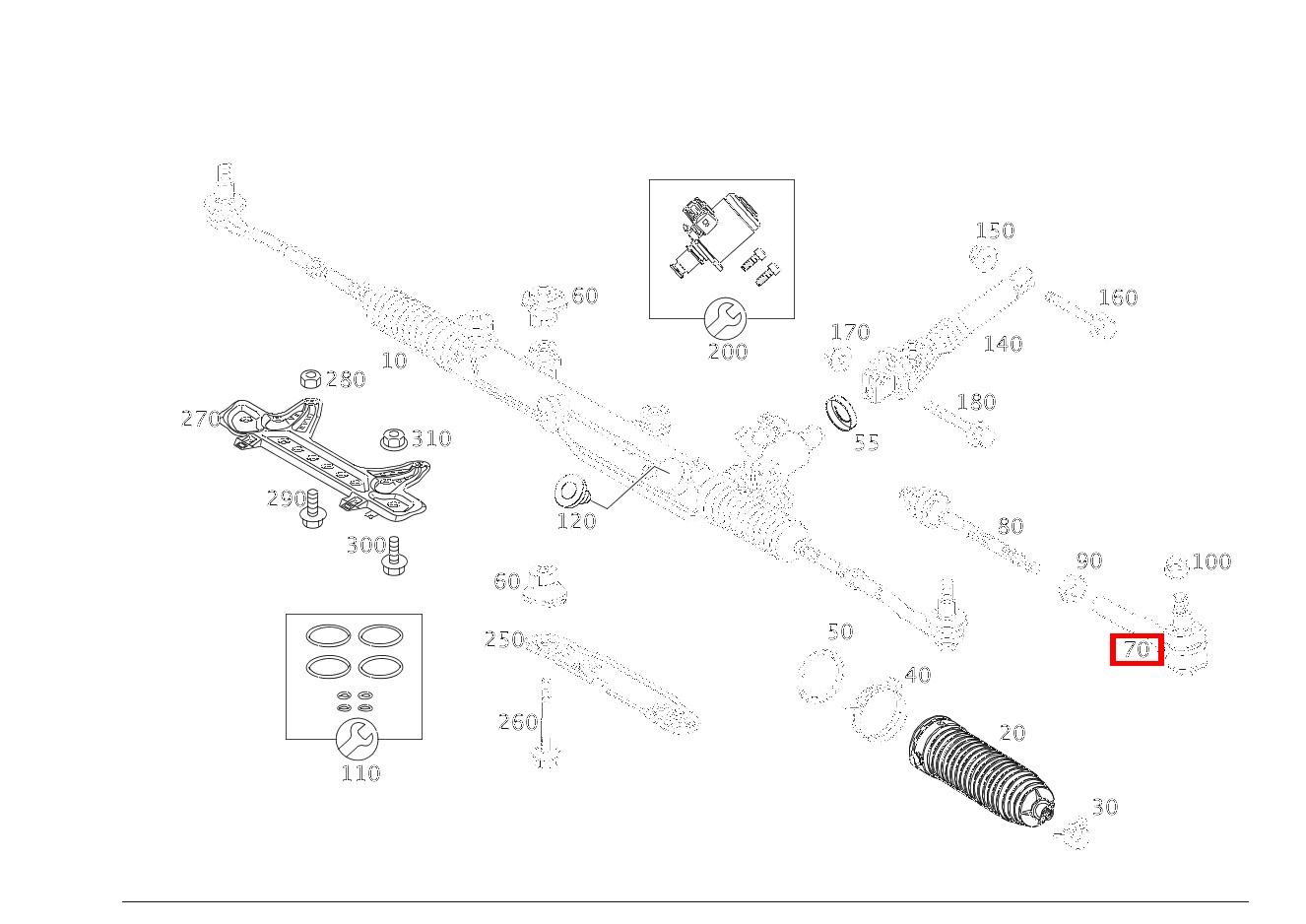 Spurstange AUSSEN RECHTS C 280 4MATIC T-Modell 203