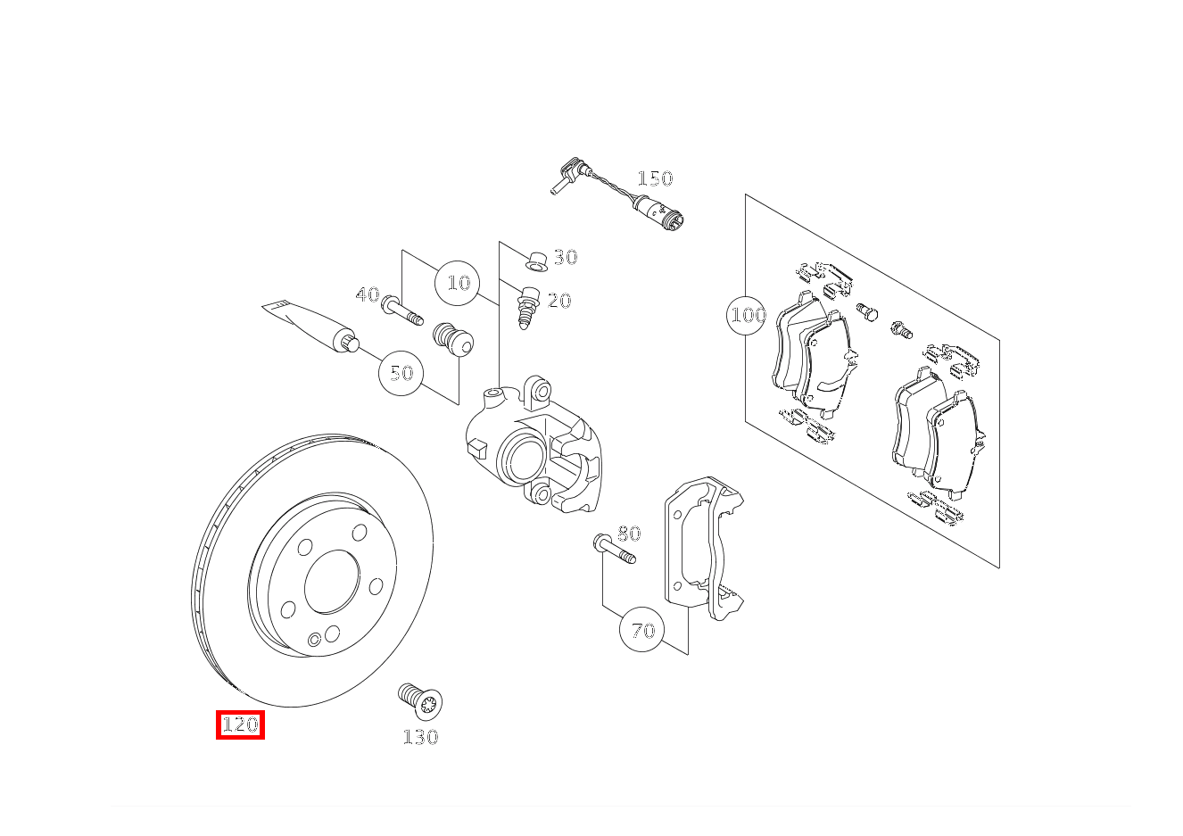Bremsscheibe belüftet Rechts A 200 CDI CP 169