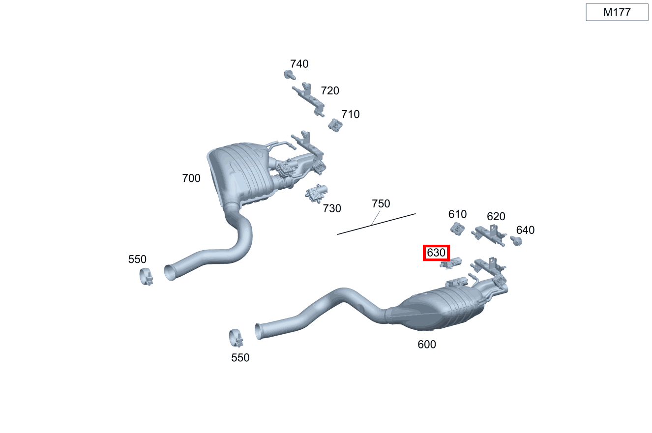 Aktuator An Abgasleitung hinten rechts Mercedes-AMG C 63 S Cabriolet 205