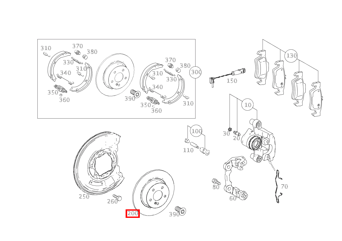 Bremsscheibe belüftet Hinten rechts GLK200 204 Bremsscheibe belüftet Hinten rechts GLK200 204