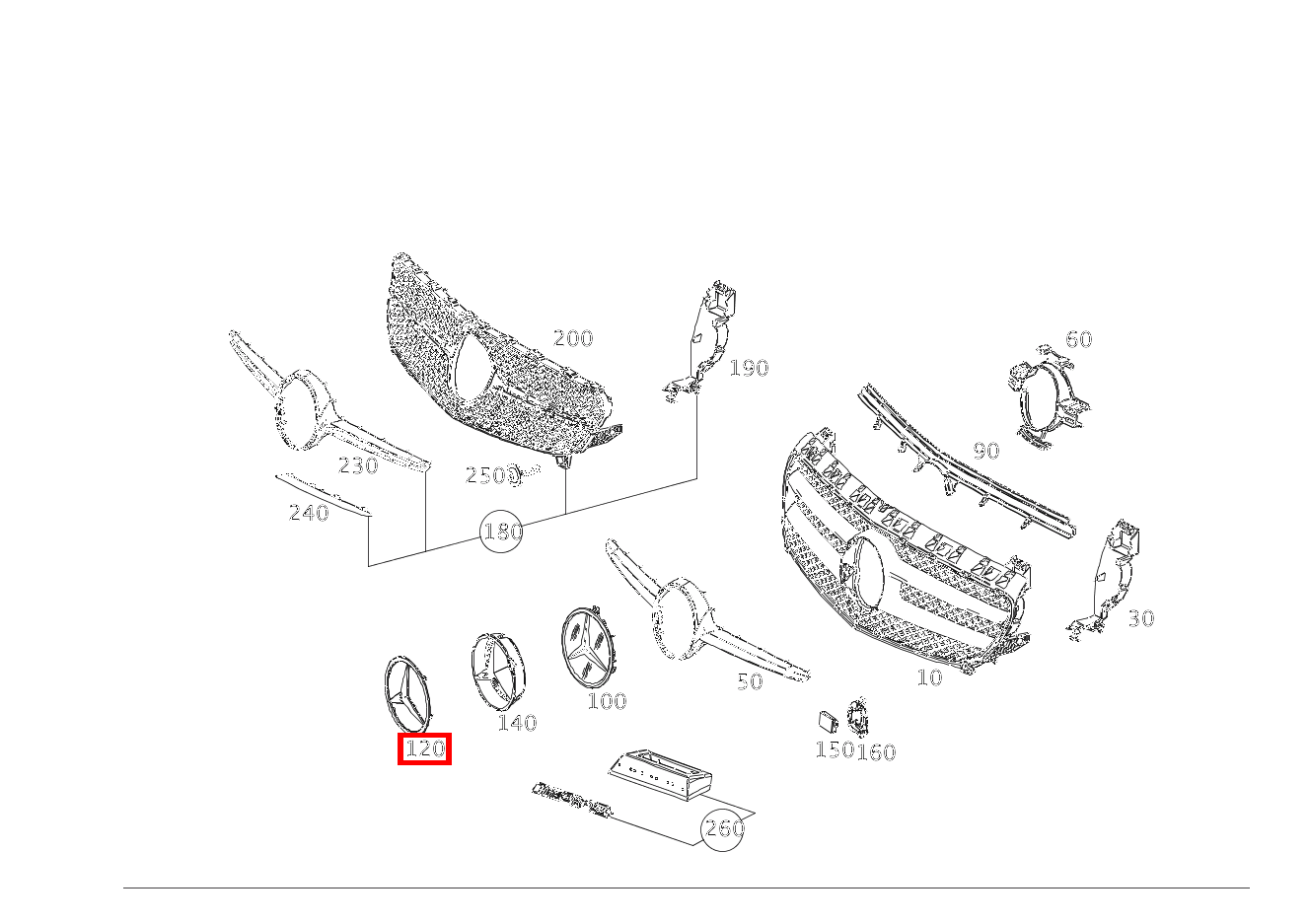 Mercedes-Stern Vorne A 180 245