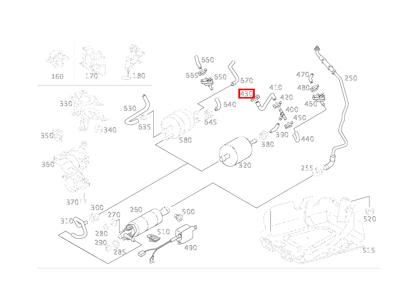 Schlauchschelle SCHLAUCH RUECKLAUF AN KRAFTSTOFFLEITUNG; 14.5-15.5 MM CL 55 AMG KOMPR. 215