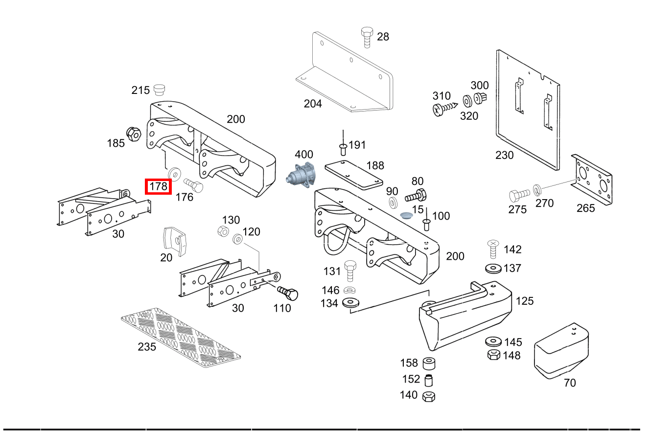 Scheibe Stoßfänger an Rahmen G 300 CDI 461