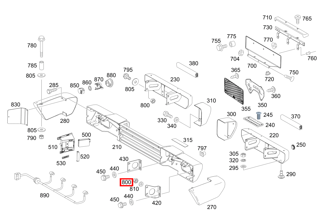 Mutter Befestigung an Aufbau; M10 G 350 d Professional Limited Edition 463