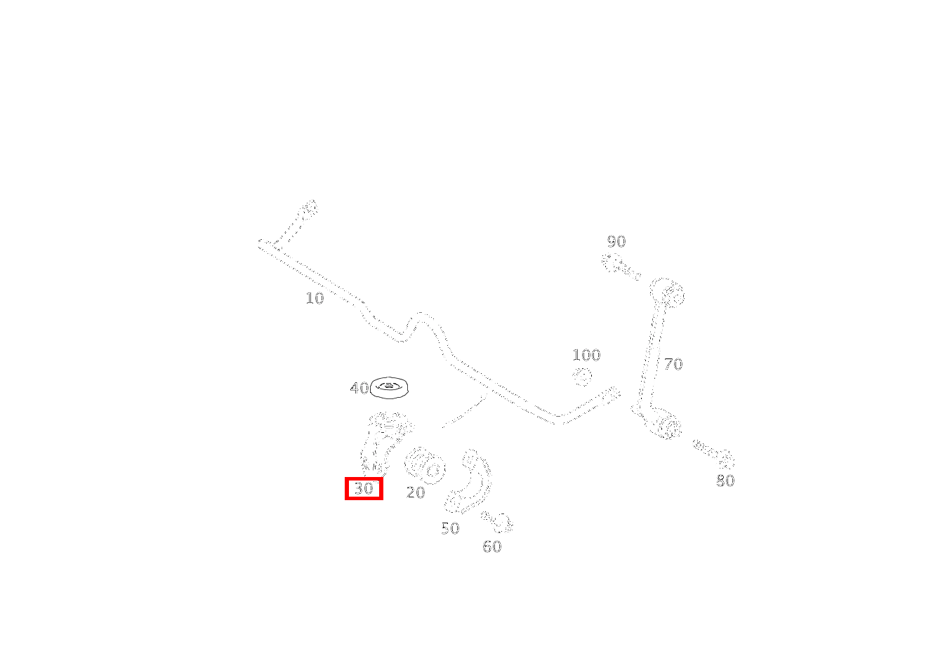 Befestigungsbügel LINKS,DREHSTABLAGER C 320 Sportcoupé 203