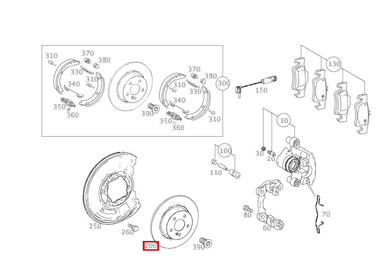 Bremsscheibe belüftet Hinten rechts E300T BT 212 Bremsscheibe belüftet Hinten rechts E300T BT 212