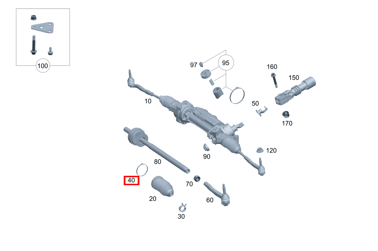 EINOHRKLEMME Innen links und rechts E 200 T-Modell 213