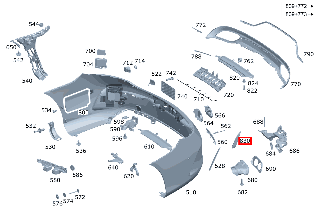 Abdeckung Stossfänger Links und rechts Mercedes-AMG C 43 4MATIC Cabriolet 205