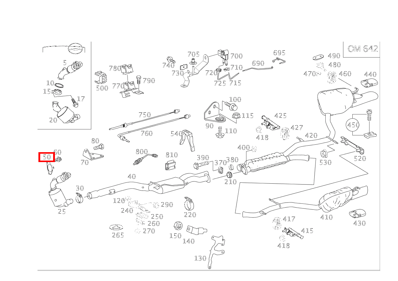 Flanschdichtung AUSPUFFROHR AN TURBOLADER CLS 350 CDI Coupé RL 219