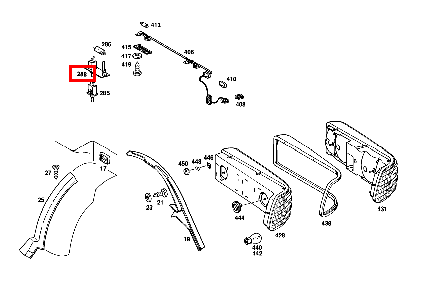 Innenraumleuchte HANDSCHUHKASTEN 450 SEL 6.9 116 Innenraumleuchte HANDSCHUHKASTEN 450 SEL 6.9 116