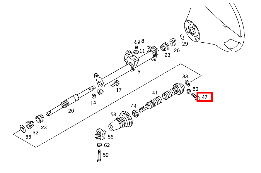 Zylinder-Schraube LENKSPINDEL UNTEN AN LENKSPINDEL OBEN; M8X35 420 SEC COUPE mit Automatic 126