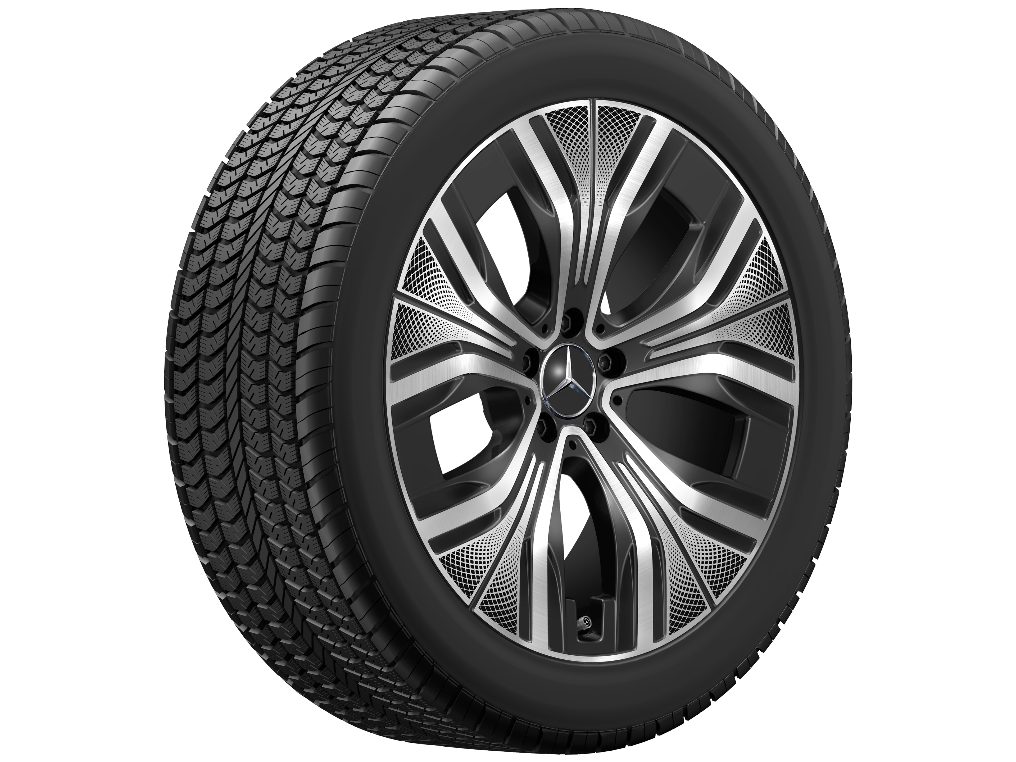Mercedes-Benz - 5-Speichen-Rad, Aero, 20 Zoll, bedruckt 8,5 J x 20 ET 38,5, schwarz, glanzgedreht