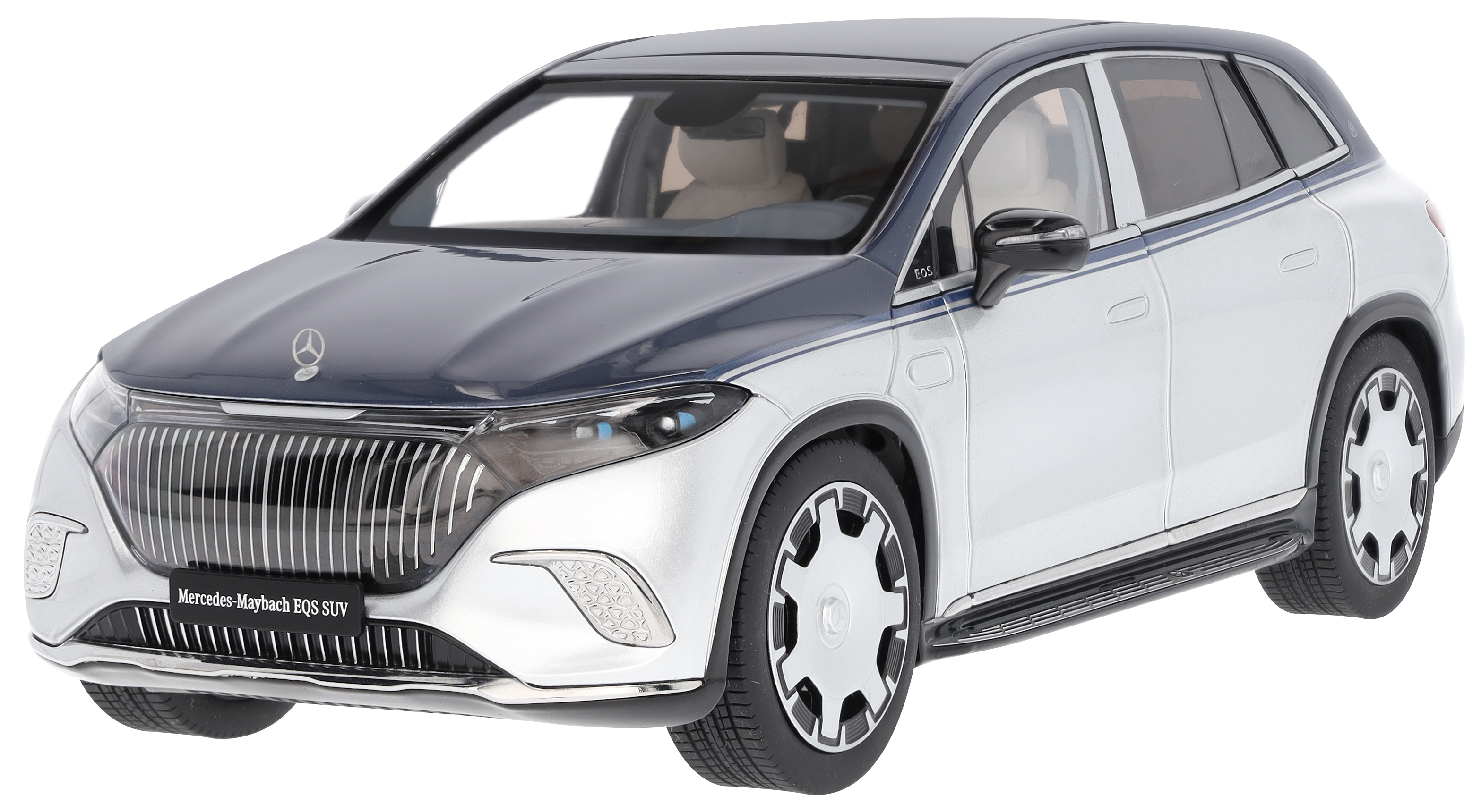 Mercedes-Benz - Mercedes-Maybach EQS 680 SUV, X296 sodalithblau / hightechsilber, 1:18