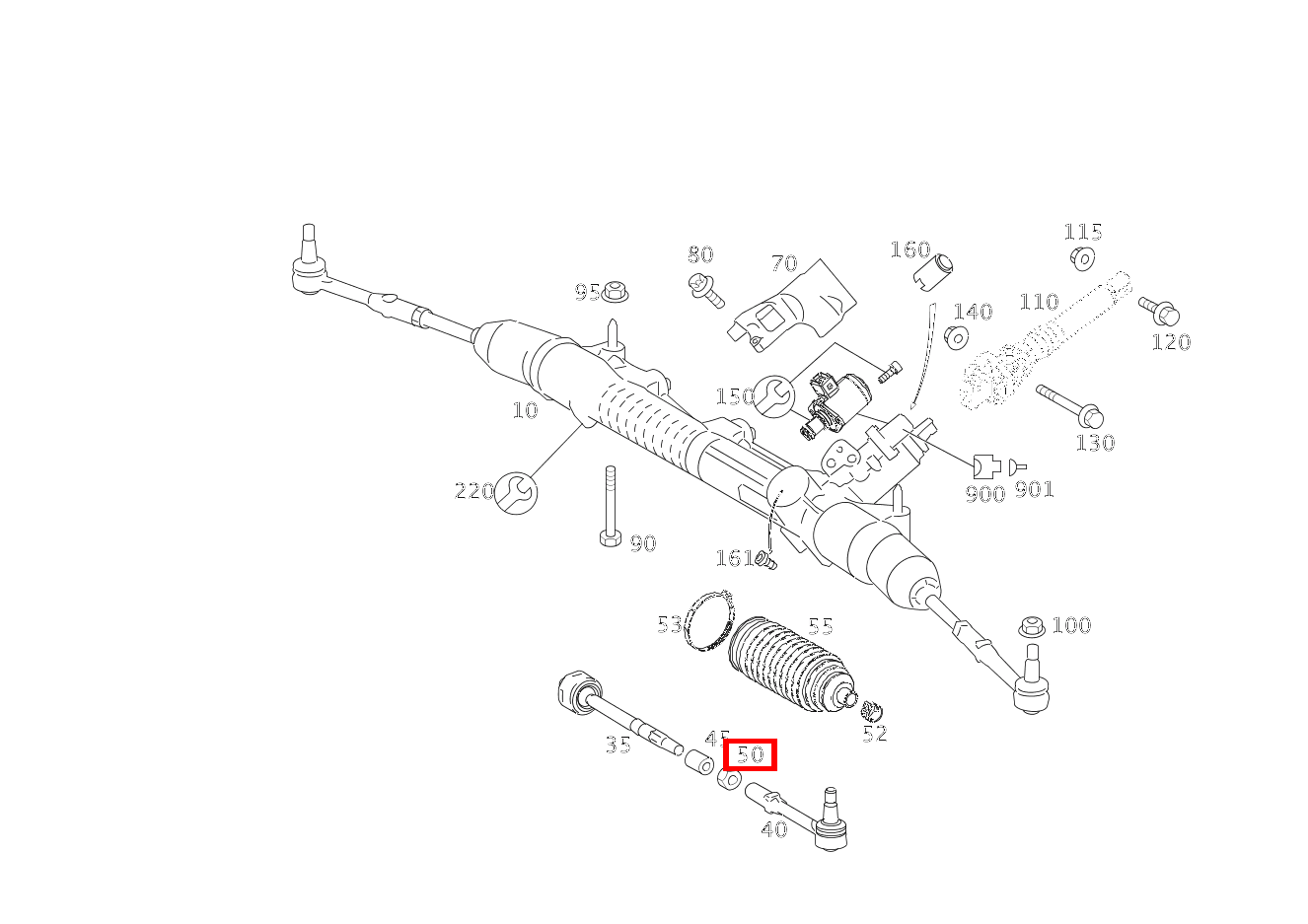 Sechskantmutter SPURSTANGE; M14X1.5 S 65 AMG Limousine lang 221 Sechskantmutter SPURSTANGE; M14X1.5 S 65 AMG Limousine lang 221