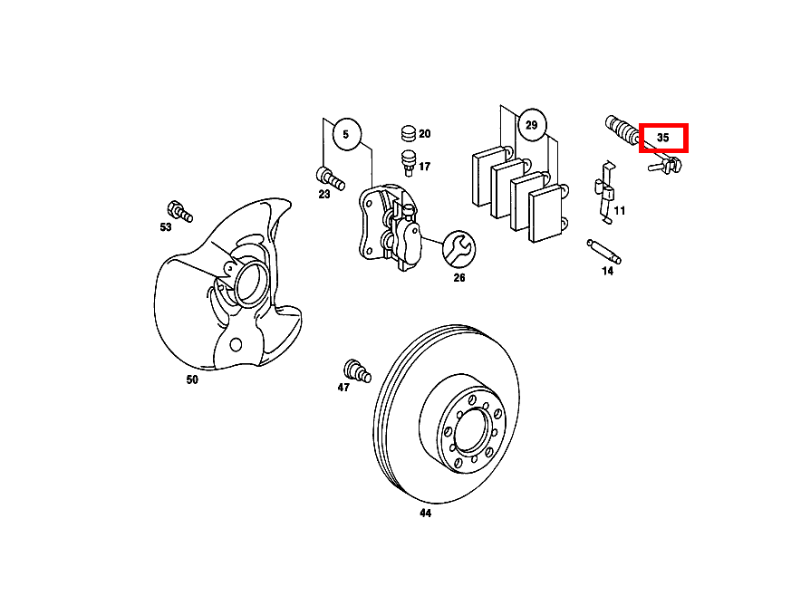 Belagverschleisssensor BREMSBELAGVERSCHLEISSANZEIGE 560 SL 107